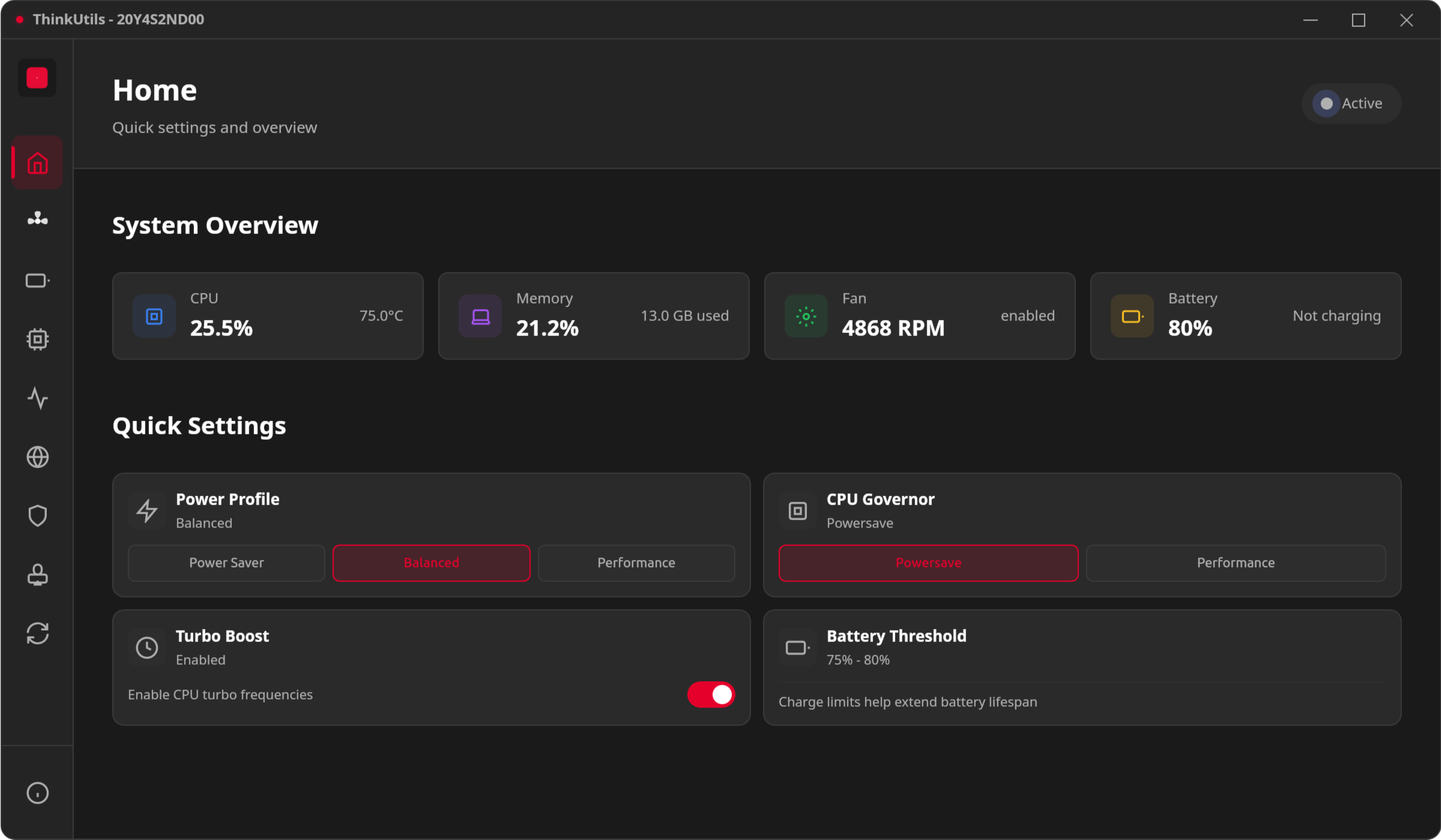 ThinkUtils Home Dashboard